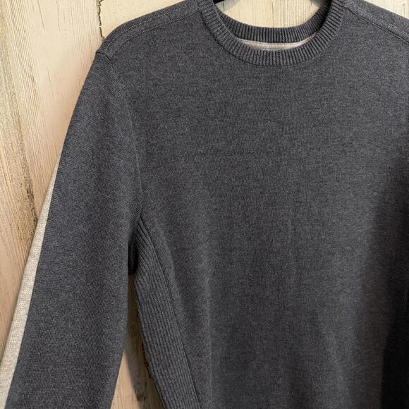 Men's Eddie Bauer Size Small Gray Crew Neck Sweater Modern Relaxed Casual - Picture 7 of 12